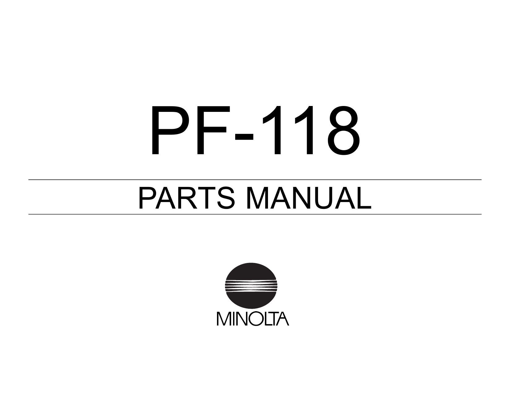 Konica-Minolta Options PF-118 Parts Manual-1
